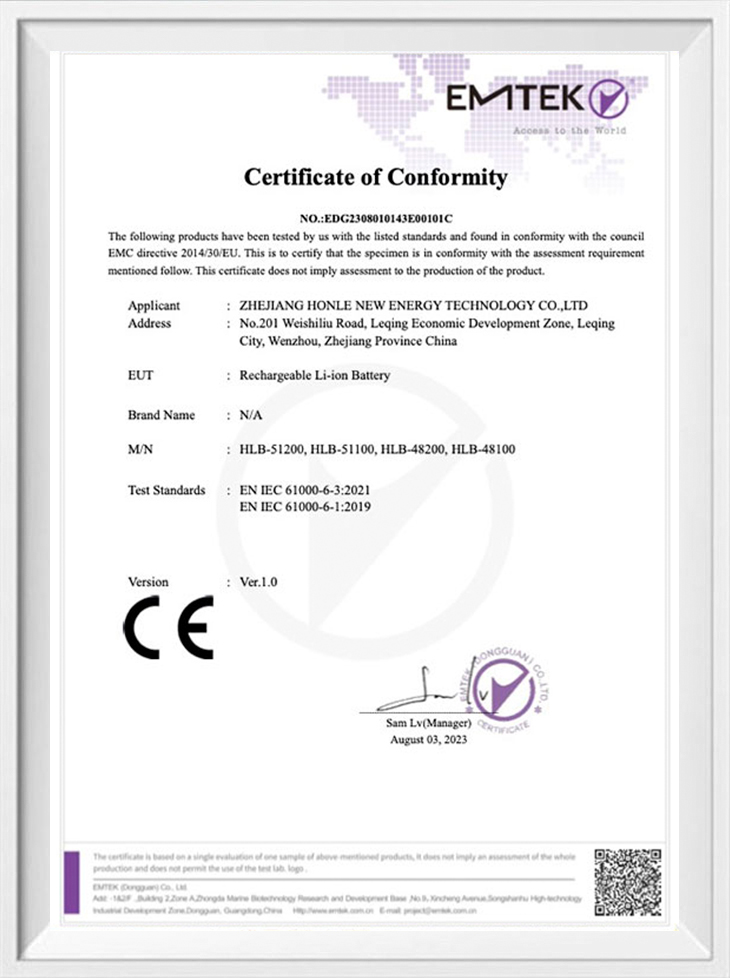 Certificat de conformité