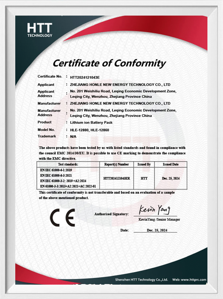 Certificat de conformité