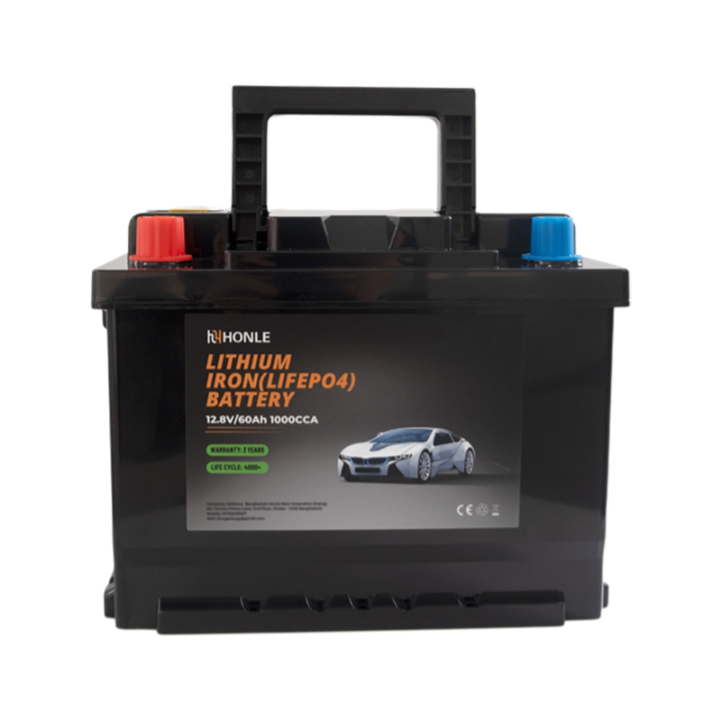 Batterie au lithium rechargeable LiFePO4 HLE 12,8 V 60 Ah sans entretien pour scooters de mobilité Batterie au lithium rechargeable LiFePO4 HLE 12,8 V 60 Ah sans entretien pour scooters de mobilité
