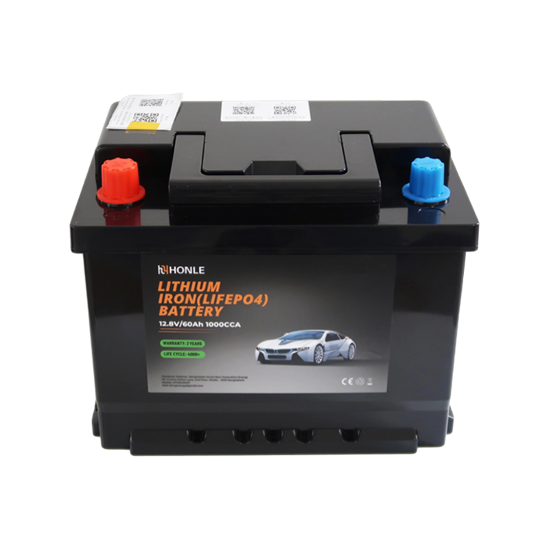 Batterie au lithium rechargeable LiFePO4 HLE 12,8 V 60 Ah sans entretien pour scooters de mobilité Batterie au lithium rechargeable LiFePO4 HLE 12,8 V 60 Ah sans entretien pour scooters de mobilité