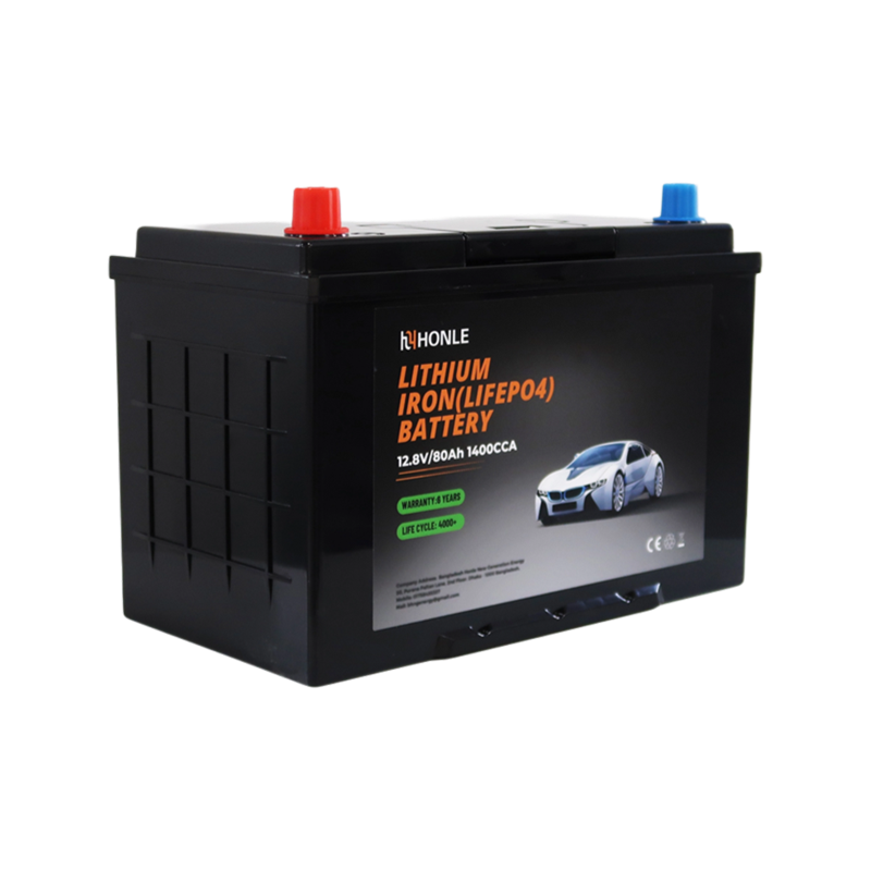 Module au lithium léger à cycle profond de batterie LiFePO4 HLE 12,8 V 80 Ah pour les véhicules marins et petits véhicules électriques Module au lithium léger à cycle profond de batterie LiFePO4 HLE 12,8 V 80 Ah pour les véhicules marins et petits véhicules électriques