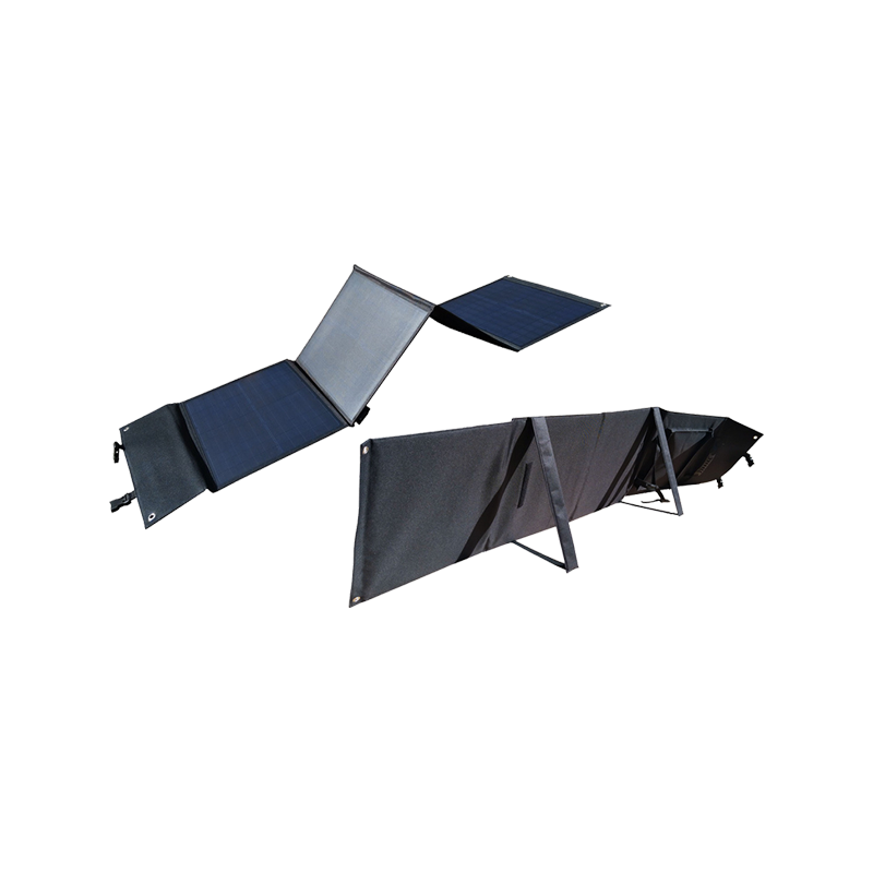 Module photovoltaïque mono portable de panneau solaire pliable HLFS 100W avec béquille pour l'alimentation extérieure