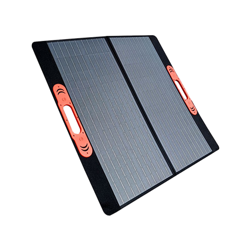 Module photovoltaïque mono portable de panneau solaire pliable HLFS 100W avec béquille pour l'alimentation extérieure